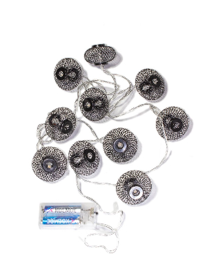 Гирлянда-Фонарики лофт метал. черн диаметр 5х3см 10LED