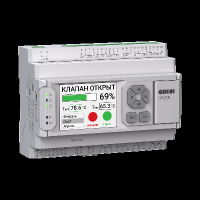 Программируемое реле ПР205-24.1211.06.2.0 с графическим дисплеем и Ethernet