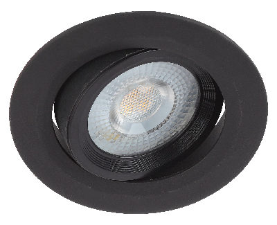 Светильник светодиодный KL LED 22A-5 4K BK круглый поворотный LED SMD 5W 4000K, черный