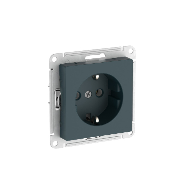 ATLASDESIGN РОЗЕТКА с заземлением, 16А, быстрозажимные клеммы, ИЗУМРУД