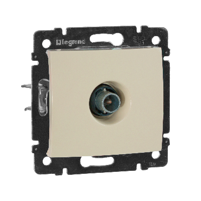 VALENA Розетка телевизионная TV звезда в рамку слоновая кость 1.5дБ