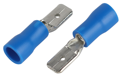 Разъем плоский NO-225-130 РпИп 2-5-0.8 изолированный «вилка» (упаковка 50 штук)