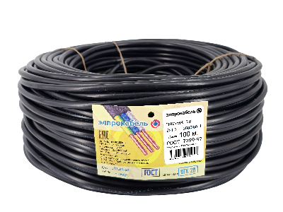 Провод ПВСнг(А)-LS  2*1.5 Ч 100м ТРТС