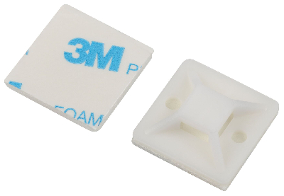 Площадка самоклеящаяся под хомуты 25х25 мм белая 50 штук NO-225-302