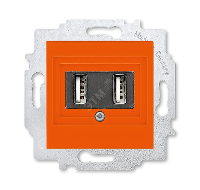 USB зарядка двойная Levit оранжевый