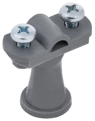 Держатель проводника круглого 6-10мм h=38мм пластик серый