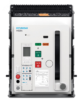 Воздушный выключатель серии HGS, арт. HGS16A3HM2C2S254LBAER (1600А, 3P, 65кА, стационарный c горизонтальным расположением шин, реле GPR-LP, с моторным приводом AC/DC 220В (катушка вкл. AC/DC 220В, катушка откл. AC/DC 220В))