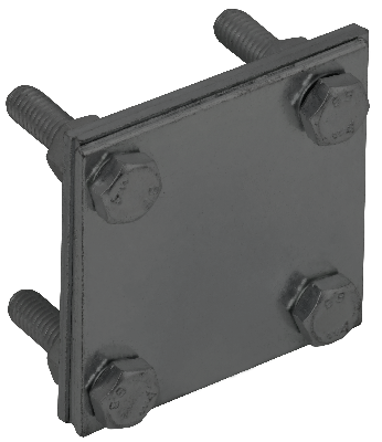 Зажим крестообразный с разделителем полоса-полоса 40мм оцинкованная сталь TD IEK