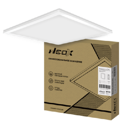 Панель светодиодная универсальная ДВО-02 4040-ОПАЛ 40Вт 230В 4000К 595х595мм NEOX