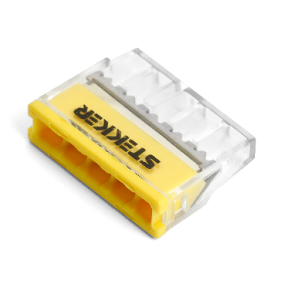 Клемма монтажная 5-проводная для 1-жильного проводника, Stekker