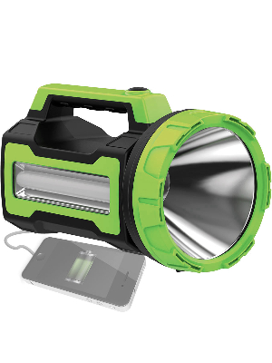 Фонарь-прожектор светодиодный аккумуляторный , LED 10вт+4вт, з/у 220/12в, usb выход