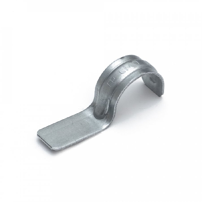 Скоба металлическая однолапковая СМО d19-20 мм для монтажного пистолета (без отверстий) (100шт/1200шт уп/кор)