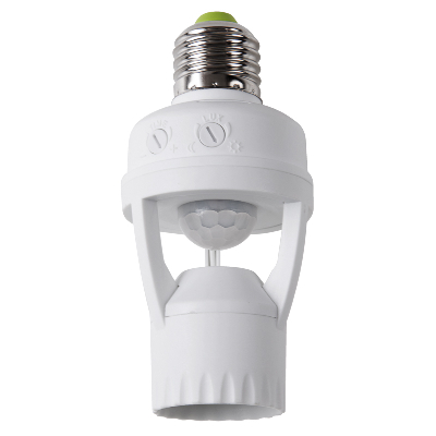 Датчик движения в патрон E27 ДДП01 360град 60Вт 3-2000Лк 6м 10-300сек