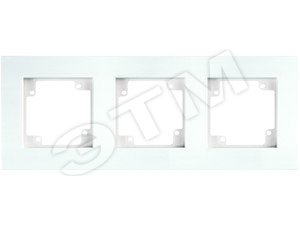CITY Рамка 3 поста (платформа/накладка) белая/белая