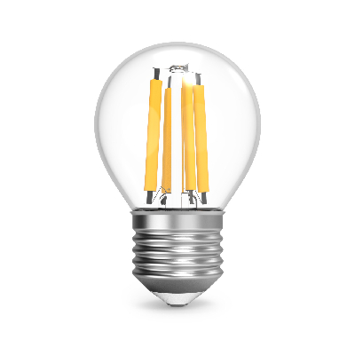 Лампа светодиодная филаментная LED 13 Вт 1150 лм 4100К шар P45 нейтральный E27 AC 220В прозрачная колба Black Filament
