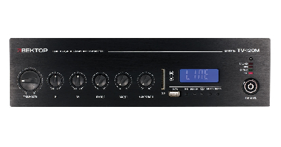 Микшер-усилитель комбинированный компактный, мощность 120 Вт, цифровой FM тюнер, MP3 плеер, USB, SD, Bluetooth, питание 220 В, рэковое крепление