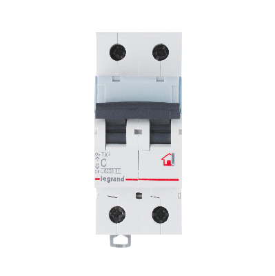 Выключатель автоматический двухполюсный 63А C TX3 6кА