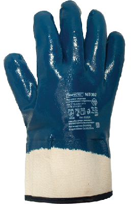 Перчатки защитные на х/б основе с полным нитриловым покрытием с крагой ArmProtect NIT002 р.9