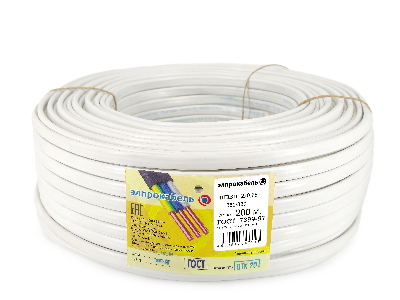 Провод силовой  ШВВП 2х0.75белый  ТРТС