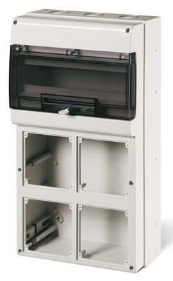 Корпус на 16 модулей и 4 поста  с основанием 136х125мм