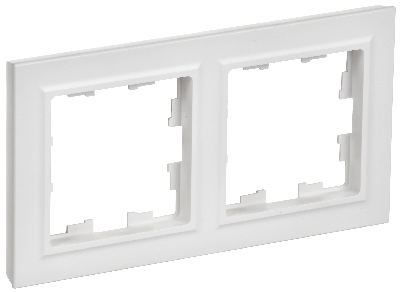 BRITE Рамка 2-местная РУ-2-БрАБ арктический белый IEK