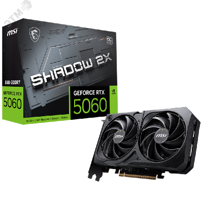 Видеокарта RTX5060 SHADOW 2X 8ГБ, NVIDIA GeForce RTX 5060, GDDR7, PCI-Express 5.0