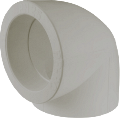 Угольник 50 мм 90 град., полипропиленовый PPR, серый