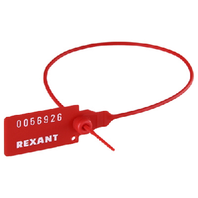 Пломба пластиковая номерная 350мм красная