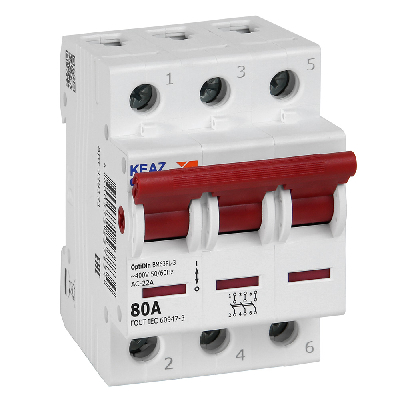 Выключатель нагрузки 3П 80А 400В OptiDin BM63PL-380-УХЛ3 (ВМ63PL)