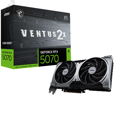 Видеокарта RTX5070 VENTUS 2X OC, 2FAN RTL, 12GB, GDDR7, PCI-Express 5.0