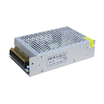 Блок питания для светодиодной ленты 60 Вт AC 100-264В Uвых 12В IP20 110х78х35мм Black