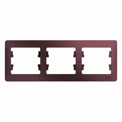 GLOSSA рамка 3-постовая горизонтальная баклажановый