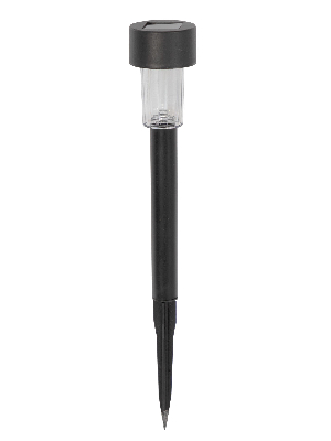 Светильник садовый 30см, черн, пласт.,  в землю, упаковка - термо-пленка