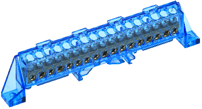 TEKFOR Шина N ноль в комбинированном DIN-изоляторе Стойка 6х9-17-С IEK