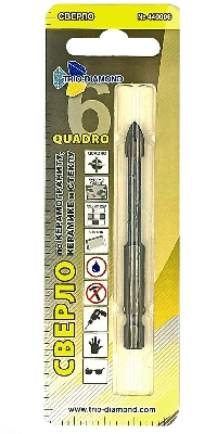 Сверло по керамике и стеклу квадро 8 мм