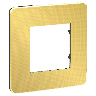 Рамка UNICA STUDIO однопостовая золото/антрацит