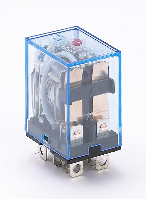 Реле промежуточное 12В AC 2 переключающих контакта 10А ПР-102 с индикацией