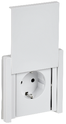 FORTE&PIANO Розетка 1-местная с заземлением с защитными шторками и крышкой винтовое крепление 16А IP44 FP221 белый IEK