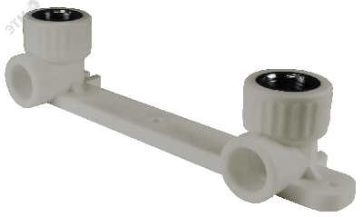 Планка монтажная 20x1/2' ВР для смесителя, с водорозетками, полипропиленовая PPR серая