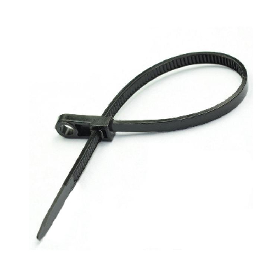 Хомут-стяжкa нейлоновая под винт 220x4,3 мм, черная, 100 шт