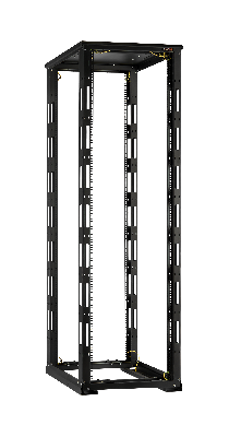 Монтажная стойка NIKOMAX двухрамная с разборной рамой 19'', 33U, Ш600xВ1595xГ1000мм, с крышей, в разобранном виде, черный