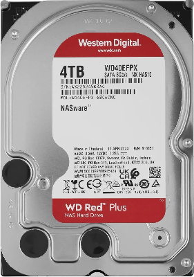 Жесткий диск 4TB Red Plus 3.5'', SATAIII, 5400 об/мин, 256 МБ