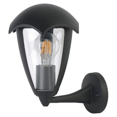 Светильник уличный, под лампу Е27. Архитектурный накладной. UUL-S80A 60W/E27 IP54 BLACK Корпус черный. TM .