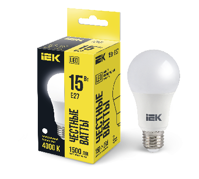 Лампа светодиодная LED 15вт Е27 белый ECO