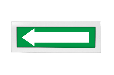 Надпись сменная Стрелка влево зеленый фон для Молнии