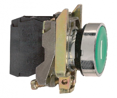 Кнопка зеленая I без фиксации 1но