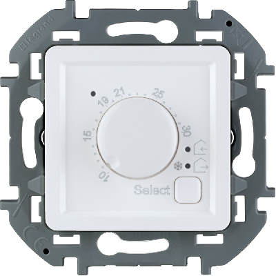 Термостат электронный с индикацией с внешним датчиком в комплекте белый INSPIRIA