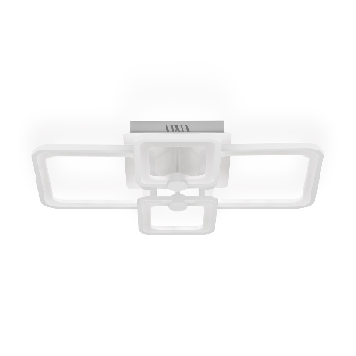 Люстра потолочная светодиодная диммируемая, SPOLETO, с ДУ, 3 режима, 590x390x120мм, 100Вт, 2700+6400K/4200K/6400+2700K, 34м, белый, 52032 0, Ritter