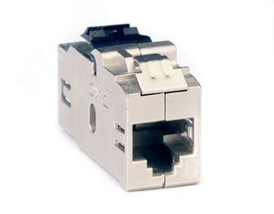 Модуль Keystone RJ45 CAT6 проходной экранированный серебристый (12шт в упаковке)