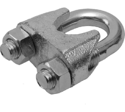 Зажим стальной 10мм DIN741 для троса оцинкованный
